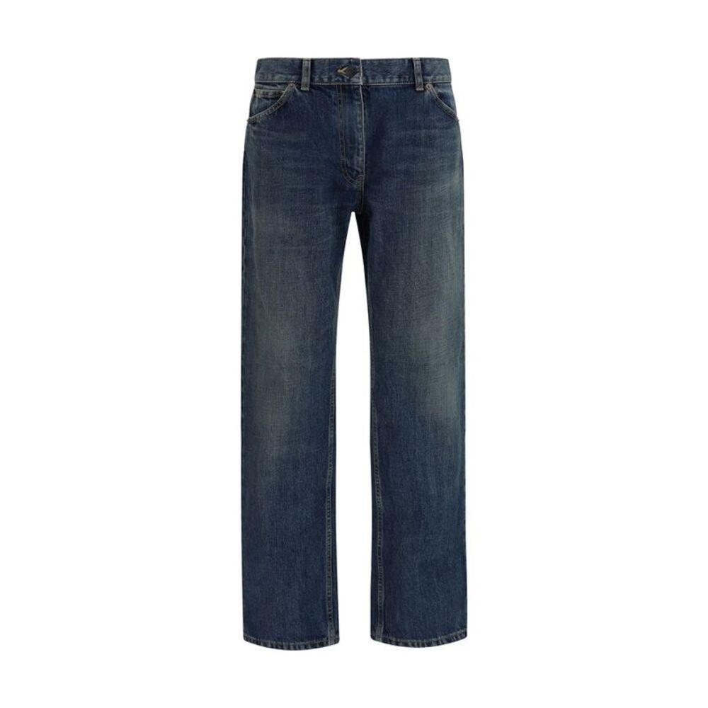 The Row Blue Cotton Relaxed Fit Women's Jeans